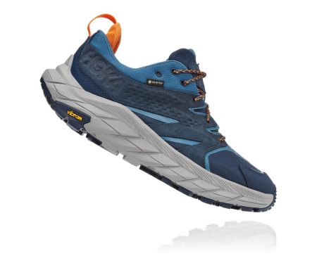 Hoka One One Anacapa Low Gore-tex Moški Pohodniški Čevlji Mornarica / Turkizna SI-326405D